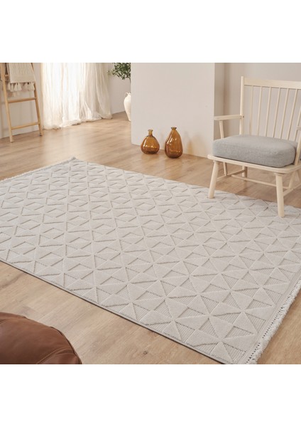 İskandinav Ruben Gray 120x180 cm Salon Mutfak Halısı Yolluk Kilim