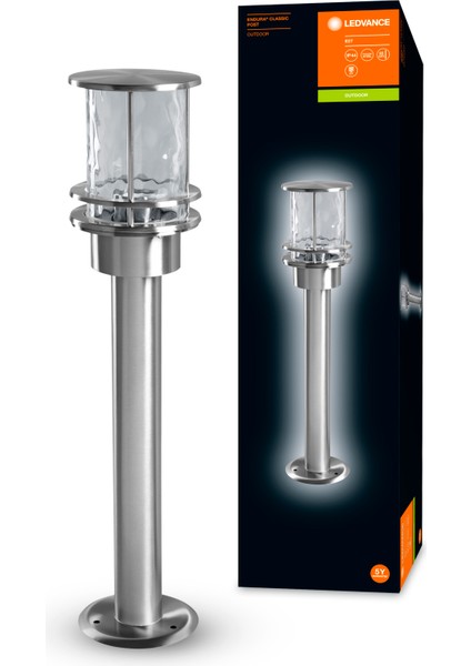 Endura Classic Post 55CM E27 Duy IP44 Paslanmaz Çelik Mlz. Dış Mekan Inox Aplik