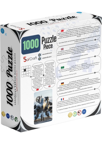 1000 Parça Puzzle Savaş Uçağı F16