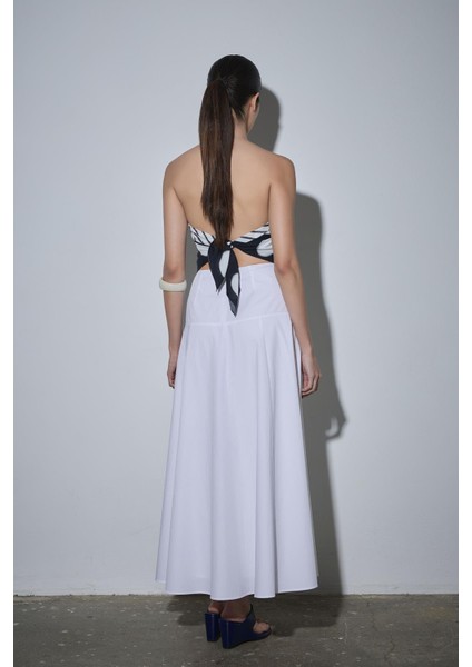 Beyaz Isola Korsajlı Etek fırsatları