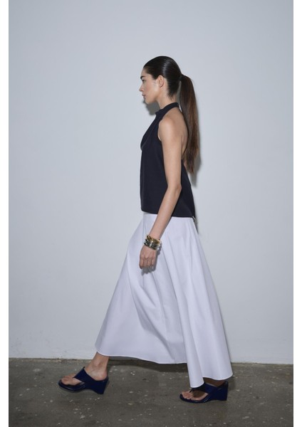 Beyaz Isola Korsajlı Etek indirimleri