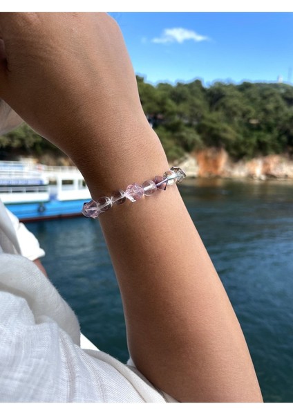 Yalıkavak Bilekliği | Kristal Kuvars ve Kristal Cam Doğal Taş Bileklilk > Handcrafted - Sertifikalı fiyatları