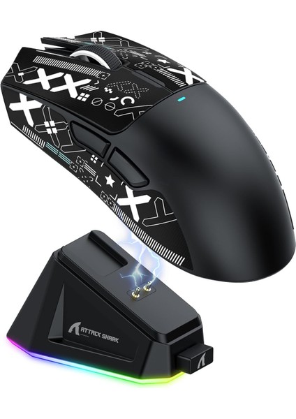 Attack Shark X11 Superlight 22000DPI Trimode Bt+2.4ghz Şarj Istasyonlu Kablosuz Gaming Oyuncu Faresi