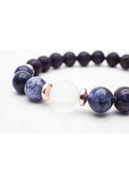 Meditasyon Bilekliği | Lapis Lazuli - Ay - Lav Doğal Taşlı | Iç Huzuru Bul | Sertifikalı fiyatları