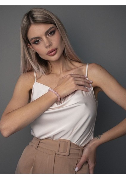 Kadın > Gül Bahçesi > Pembe Kuvars > Mükemmel Zariflik | Doğal Taş > Sertifikalı | Handcrafted modelleri