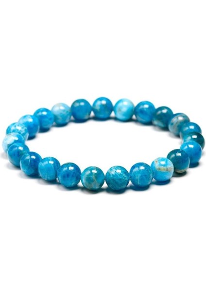 Mavi Apatit Madagascar: Unisex Doğal Taş Bileklik fiyatları