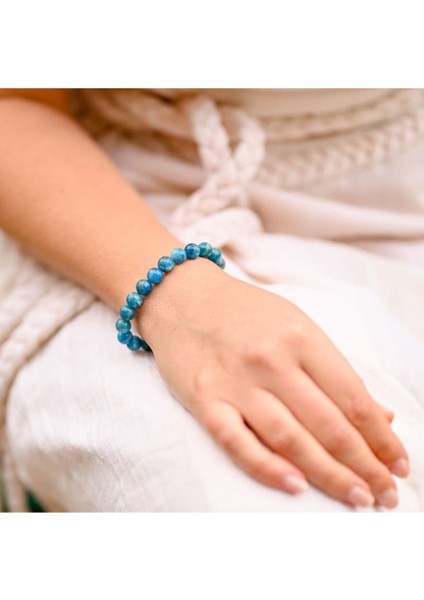 Mavi Apatit Madagascar: Unisex Doğal Taş Bileklik modelleri
