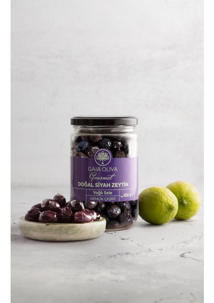 Doğal Gemlik Siyah Zeytin Yağlı Sele 450 gr