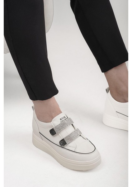 Melissa Guja Ithal Özel Çift Taş Detaylı Gizli Ökçe Kadın Spor Ayakkabı Beyaz fiyatları