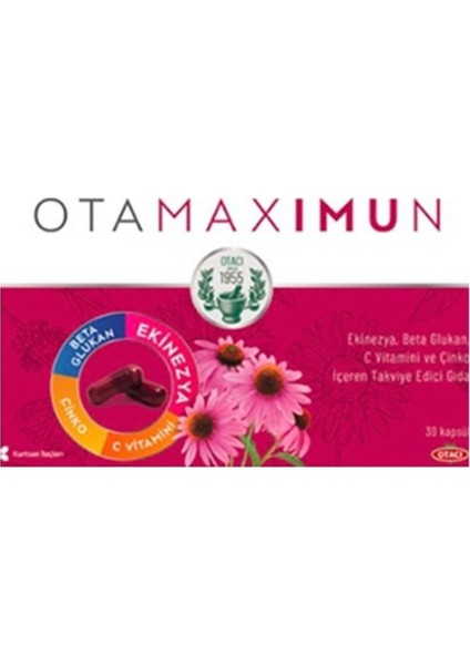 Otamaximun Beta Glukan Çinko C Vitamini 30 Kapsül
