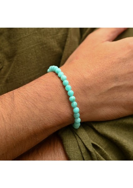 Peru Amazonit Unisex Doğal Taş Bileklik fiyatları