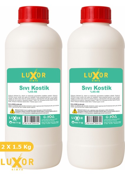 Kimya Sıvı Kostik % 45-48 2 Adet 1,5 kg