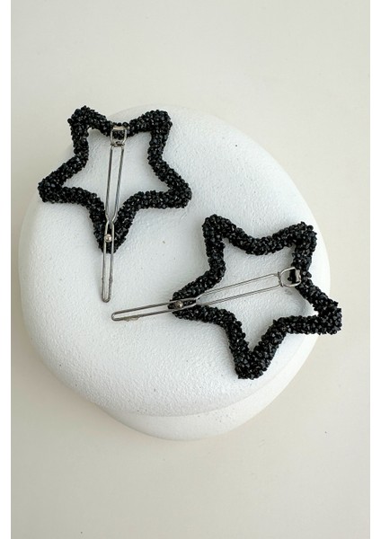 Işıltılı Yıldız Figürlü Ikili Saç Yan Toka (5cm) fiyatları
