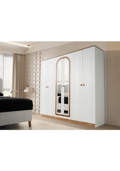 Altay 6 Kapaklı %100 Mdf Gardırop