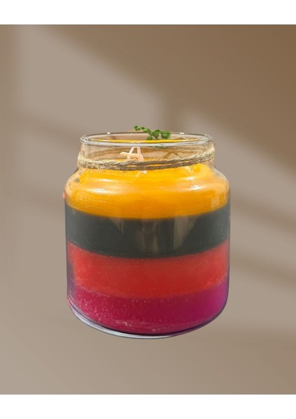 Fu Glowıs - 10X10 cm Cam Sunumda Özel Döküm Katmanlı Mum - 5 Katmanlı | Doğal Wax Karışımı fiyatları