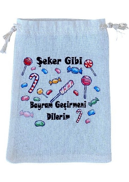 Renklisüs Bayrama (5 Adet )Özel Harçlık Kesesi 10X15