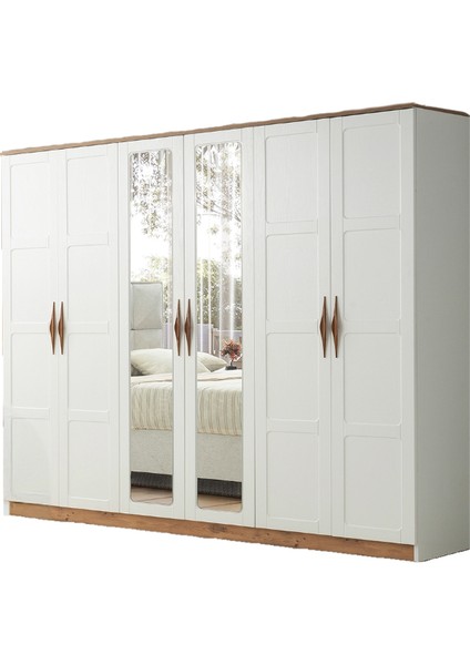 Ural 6 Kapaklı %100 Mdf Gardırop
