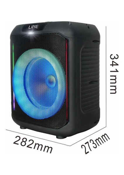 GD-907 Dijital LED Göstergeli Fm Radyolu Mikrofonlu Rgb Tws 8 Inç Stereo Bass Kablosuz Karaoke Hoparlör fiyatları