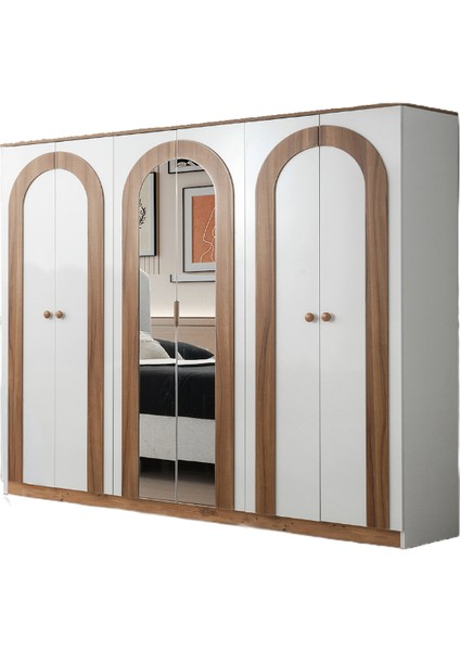 Alpina 6 Kapaklı %100 Mdf Gardırop