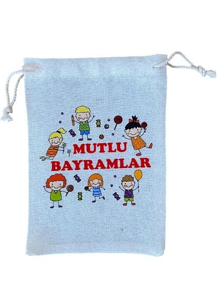Renklisüs Bayrama (5 Adet )Özel Harçlık Kesesi 10X15
