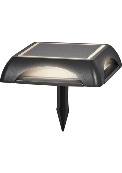 Endura Style Solar Utili Square Wall And Ground 1.2W 3000K 60LM IP65 Sarı Işık Alüminyum Mlz. Güneş Enerjili Dış Mekan Bahçe Aplik
