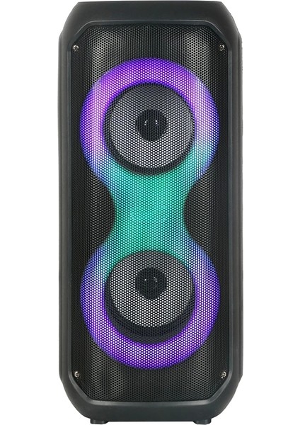 GD-2413 Fm Radyolu Rgb Tws Çift 4 Inç Stereo Bass Kablosuz Hoparlör