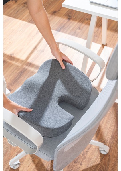 Visco Coccyx Serinletici Jelli Ortopedik Oturma Minderi Kuyruk Sokumu Minderi 45*34*7cm