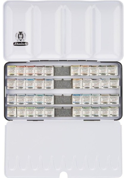 Horadam Aquarell Taş Tablet Sulu Boya Seti Supergranulation Yarım Tablet 40 Renk Metal Kutu fiyatları