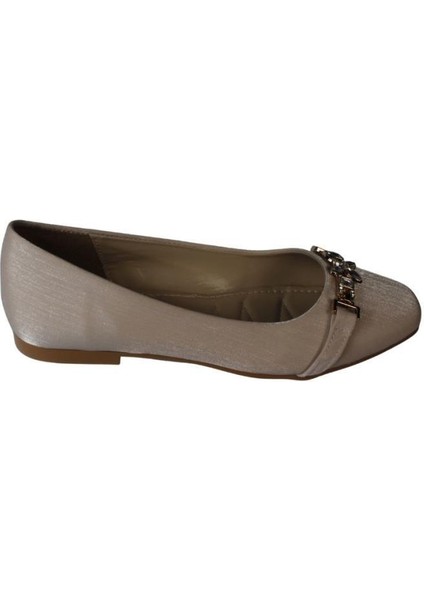 Yazkış Kadın Ten Saten Parlak Kumaş Üzeri Tokalı Babet fiyatları