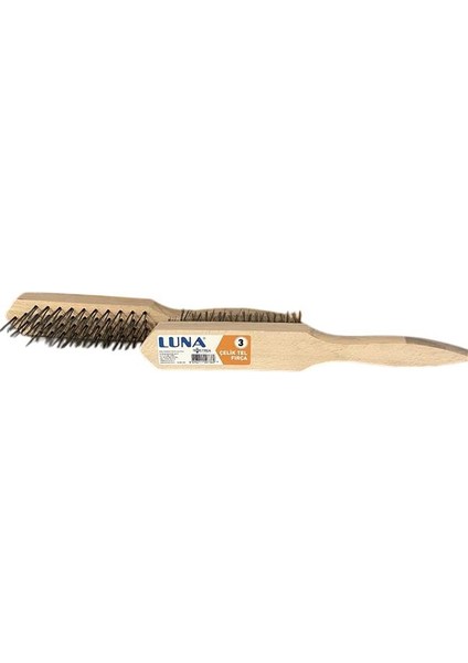 Luna Ahşap Saplı Tel Fırça No: 3 2'li Paket