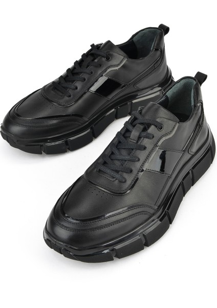 , Erkek Hakiki Deri Sneaker 153498Z1792 Siyah indirimleri