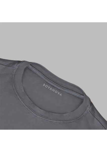 Uzaylı Dondurmacı Oversize Gri Tişört