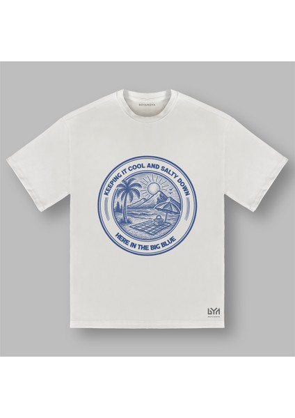 Big Blue Manzara Yuvarlak Logo Şeker Tişört