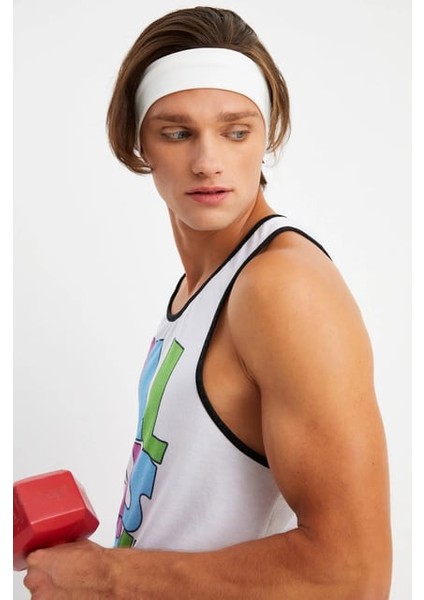 Erkek Spor Saç Bandı Sporcu Kafa Bandı Headband Tenis Gym Ter Bantı Spor Fitness Saç Bantları Beyaz modelleri