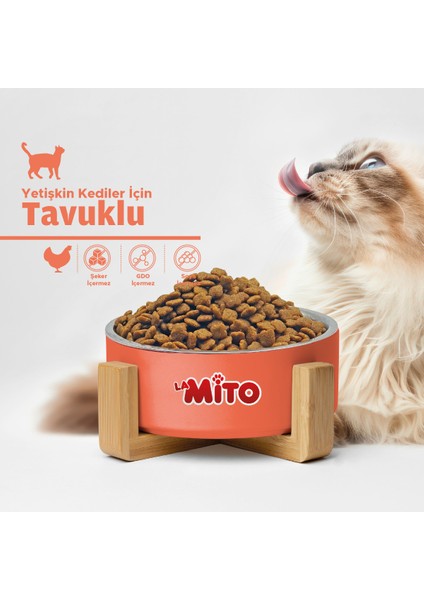 Adult Cat Tavuklu Yetişkin Kedi Maması 1kg x 10 Adet, Tüm Irklar İçin, Doğal, Şeker İçermez indirimleri