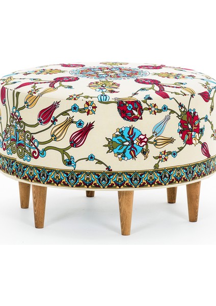 Rimini Büyük Silindir Puf - Renkli