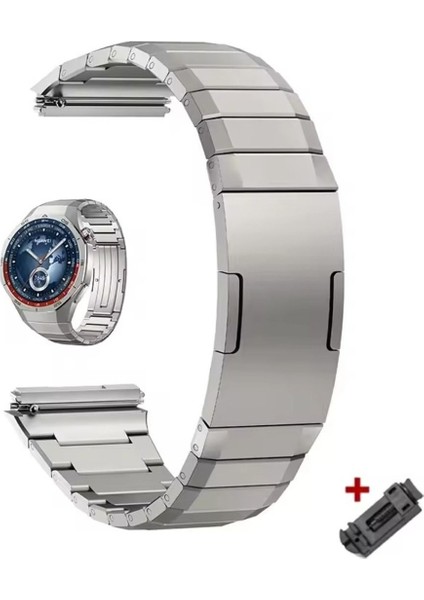 Huawei Watch Gt6/Gt 5 Pro/Gt3 Pro 46mm Birebir Uyumlu Titanyum Alaşımlı Paslanmaz Çelik Kordon