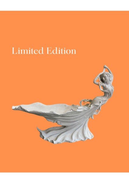Limited Edition, Dev Boy Dans Eden Tanrıça Figürlü Dekoratif Objede Vanilya Kokulu Mum - Özel Döküm