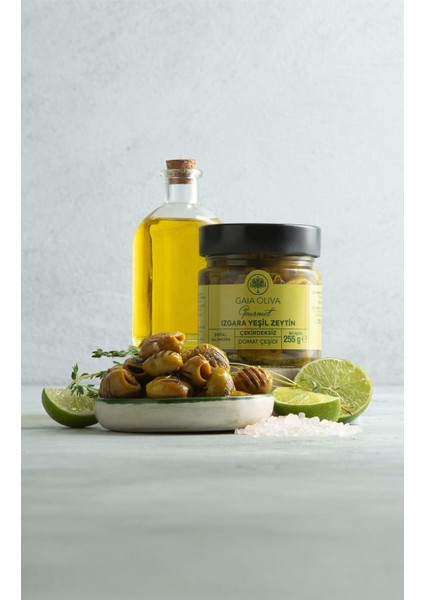 Izgara Yeşil Zeytin, Domat Çeşidi, Doğal Salamura, Net: 255 gr