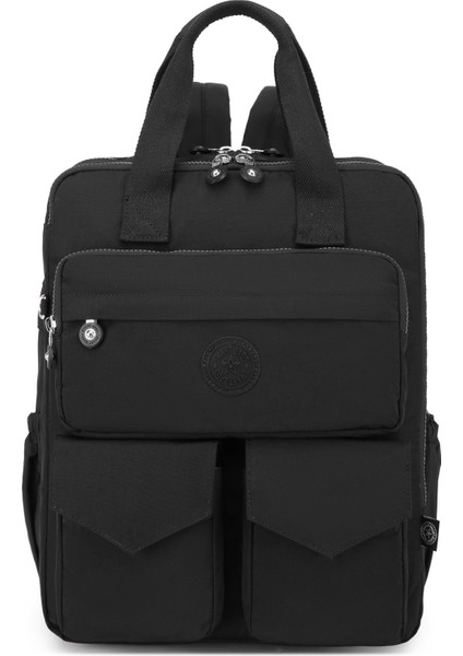 Smartbags Büyük Boy Krinkıl Kumaş Kadın Sırt Çantası 2022-1175 Siyah