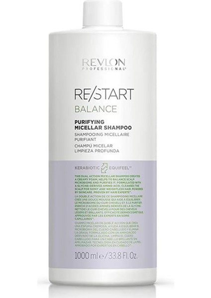 Restart Balance Purıfyıng Mıcellar Shampoo 1000 ml