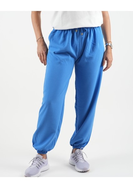 Jogger Pantolon Paça Lastikli Düz Renk