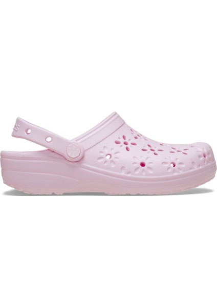 Classic Floral Cut Out Clog Açık Pembe Unisex Terlik 210927