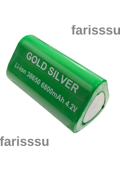 Gold Silver 38650 6800mAh 4.2V Li-ion Şarjlı Pil – El Feneri ve Elektronik Cihazlar İçin fiyatları