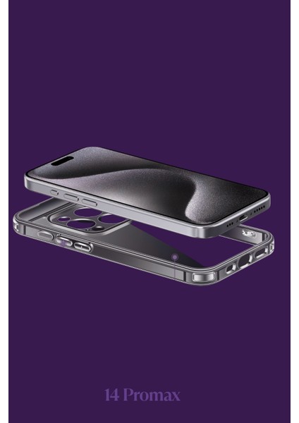 Apple ( Iphone 14 Promax ) Uyumlu Kılıf Transparent Soft Şeffaf Lenz Korumali