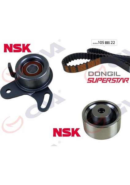 59T9123DO Eksantrik Gergi Seti 105×220 Accent Era 1.4 1.6 16V Coupe 1.6i 16V Elantra 1.6 Getz 1.6