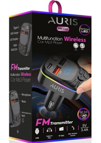 Çok Fonksyonlu Kablosuz Telefon Şarj Özellikli Uzaktan Kumandalı Mp3 Çalarlı Fm Moderatör