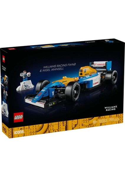 10353 LEGO Icons Williams Racing FW14B ve Nigel Mansell 10353 Parça +18 Yaş