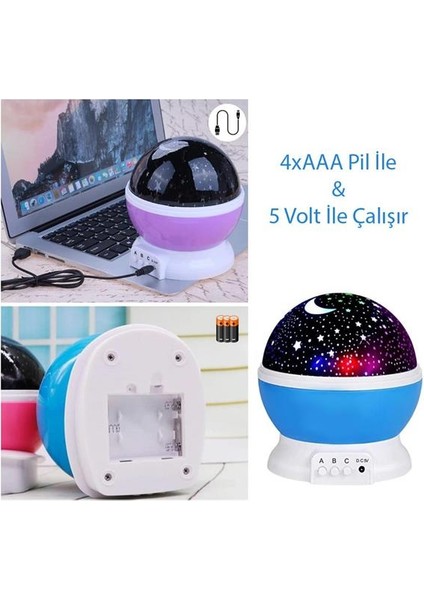Starmaster Klc-03 Yıldız Yansıtmalı Küre Tip Gece Lambası