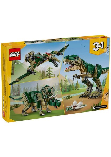 31151 LEGO Creator 3ü1 Arada T. Rex 626 Parça +9 Yaş